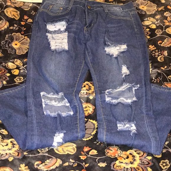 LXJ SKINNY Jeans NWT - SIZE L but MEASURE 27.5 - Picture 6 of 7